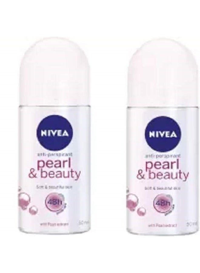 Nivea Women Pearl and Beauty Deodorant Roll-On- For Women (50 ml, Pack of 4) - Image 2